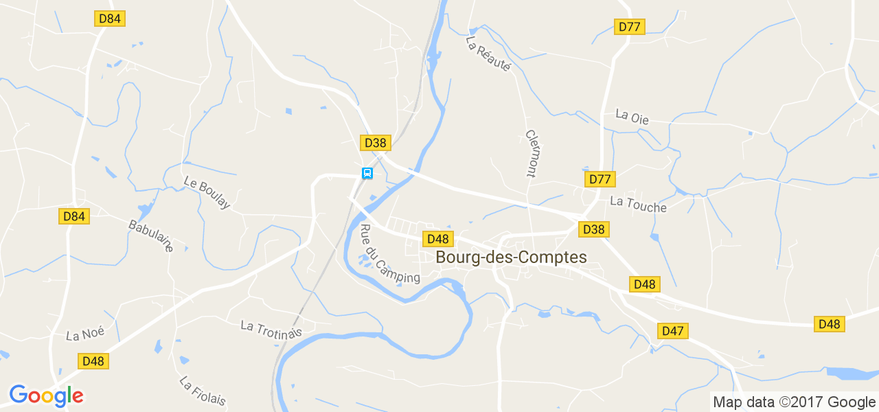 map de la ville de Bourg-des-Comptes