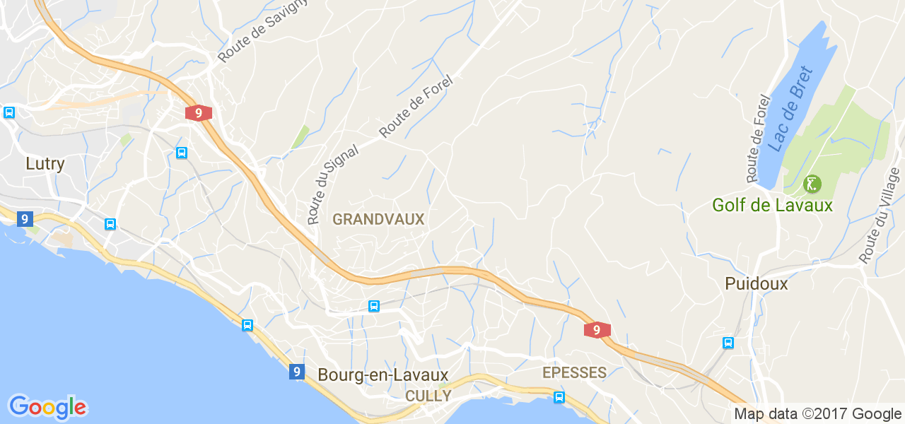 map de la ville de Bourg-en-Lavaux