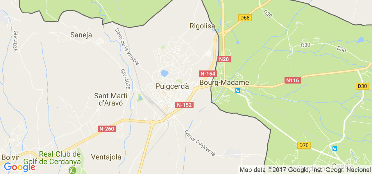 map de la ville de Bourg-Madame