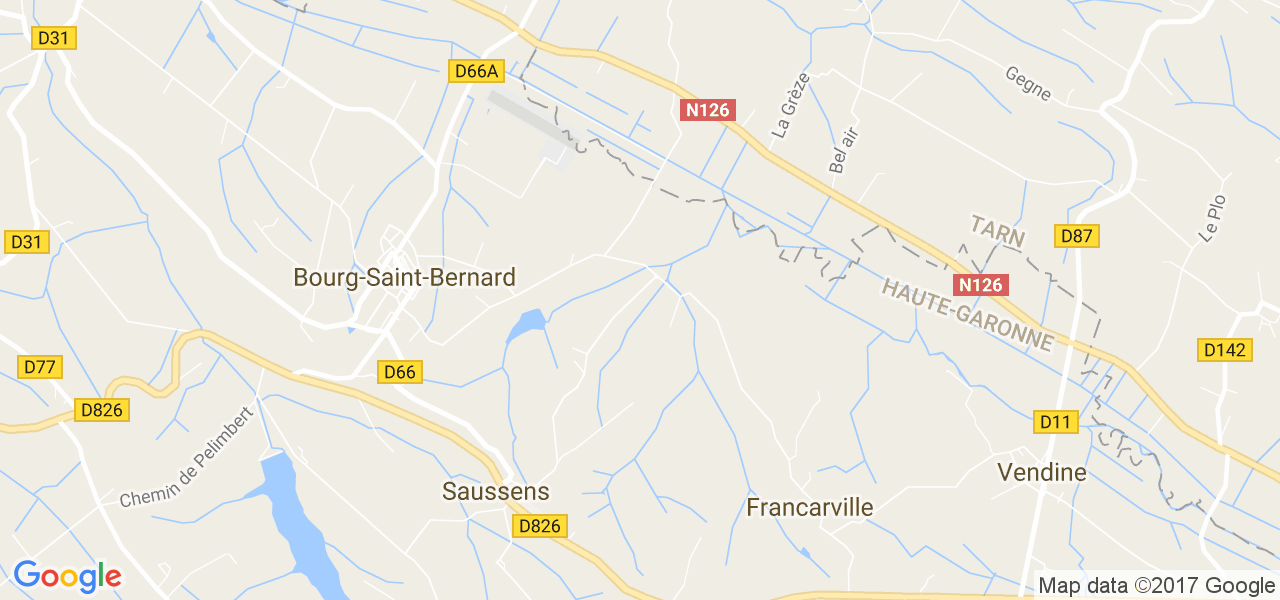 map de la ville de Bourg-Saint-Bernard