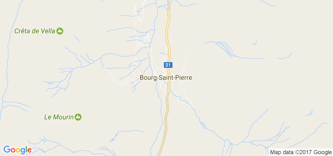 map de la ville de Bourg-Saint-Pierre