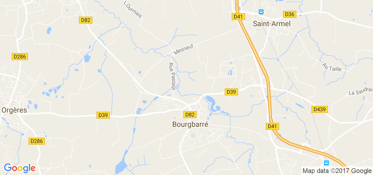 map de la ville de Bourgbarré
