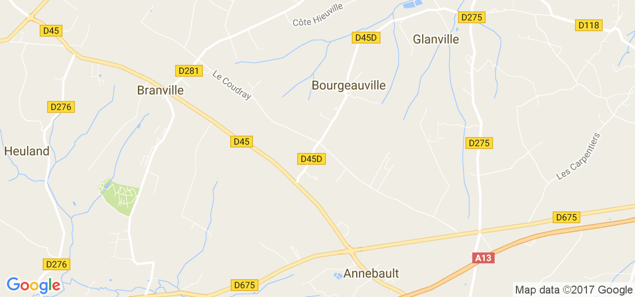 map de la ville de Bourgeauville