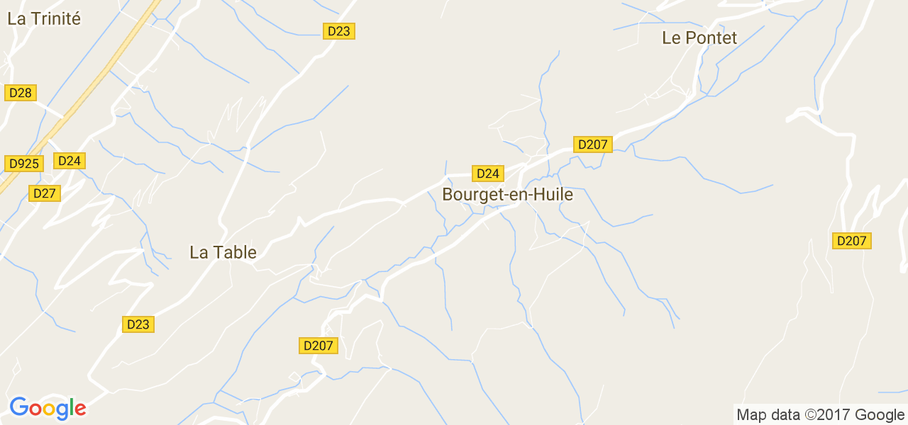 map de la ville de Bourget-en-Huile