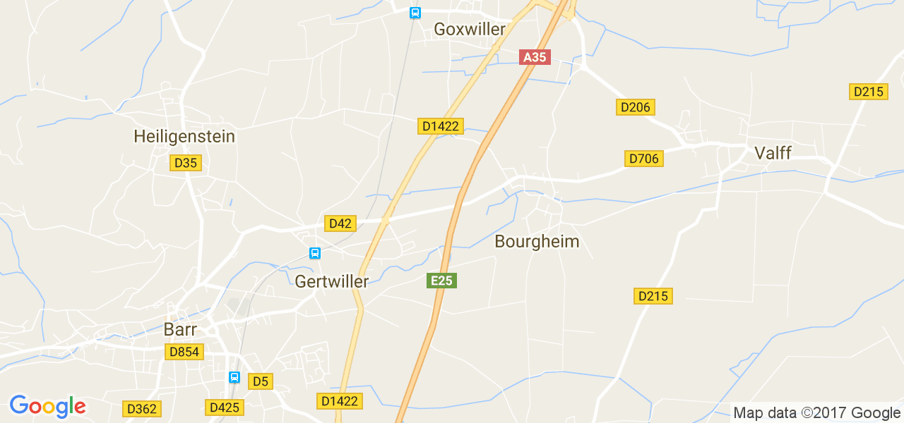 map de la ville de Bourgheim