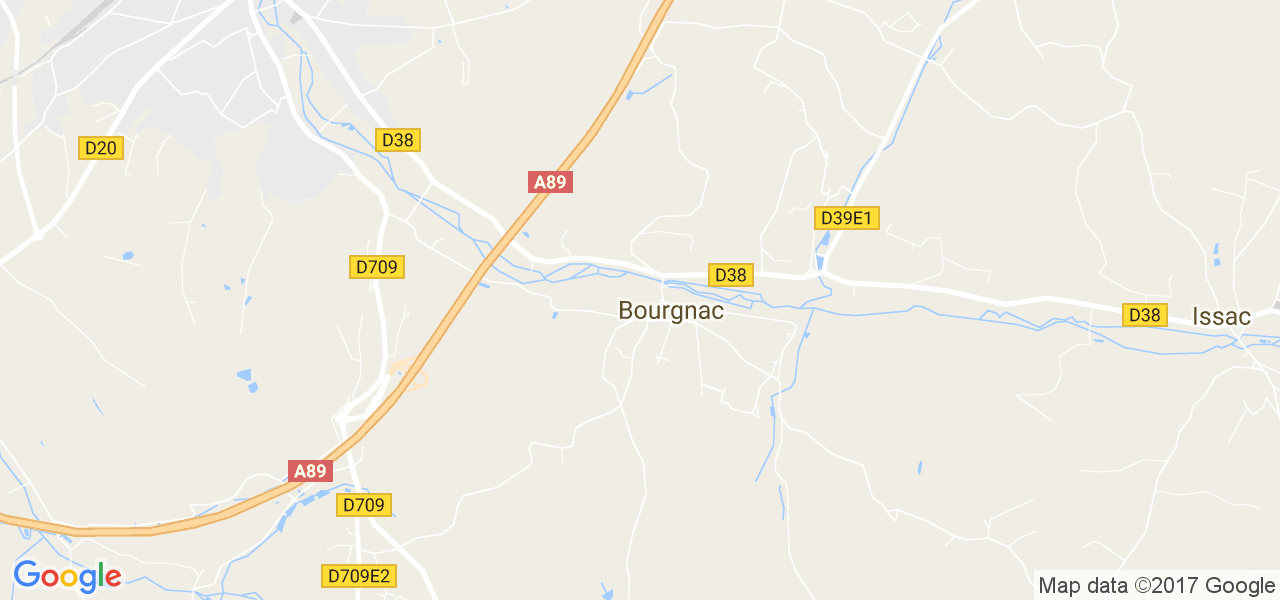 map de la ville de Bourgnac