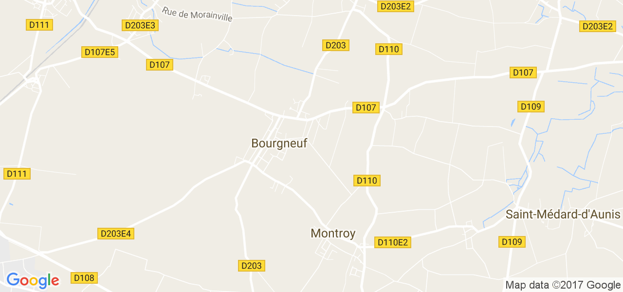 map de la ville de Bourgneuf