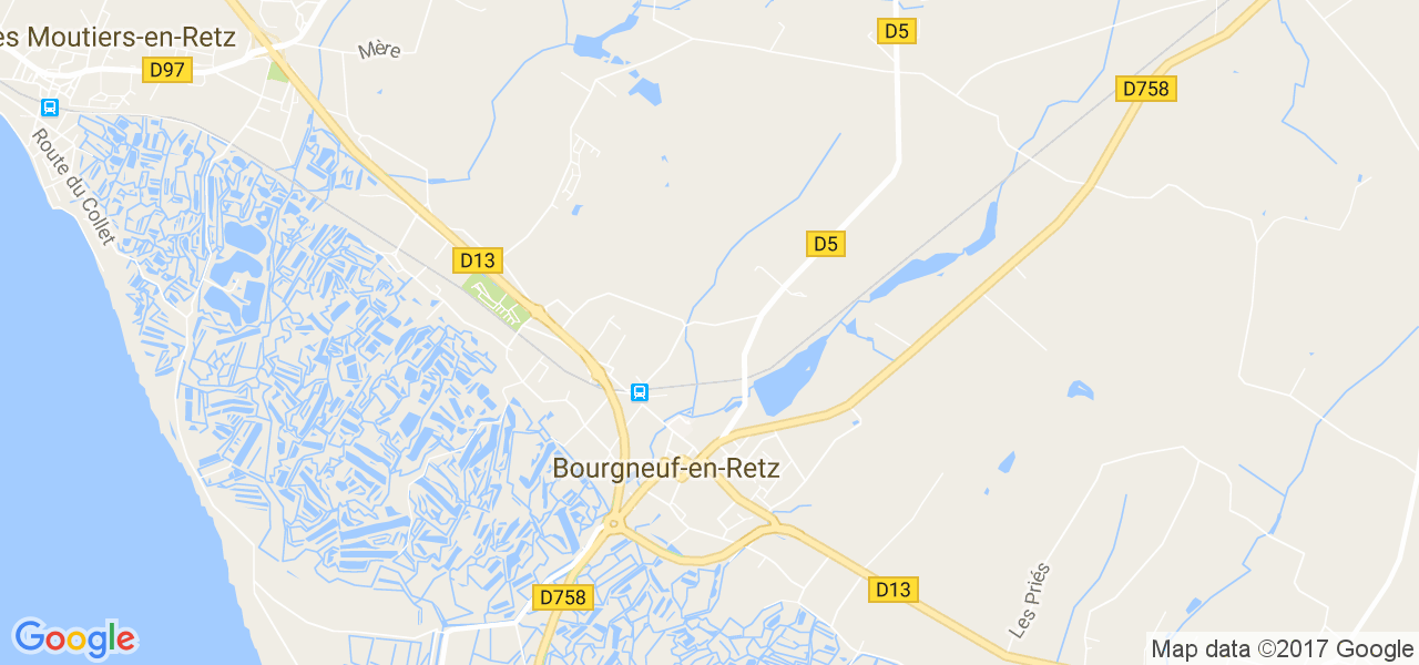 map de la ville de Bourgneuf-en-Retz