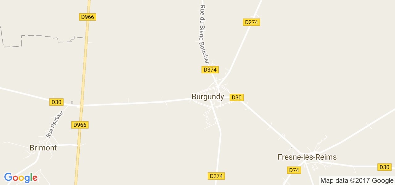 map de la ville de Bourgogne