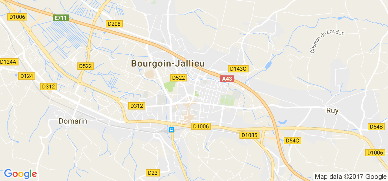 map de la ville de Bourgoin-Jallieu