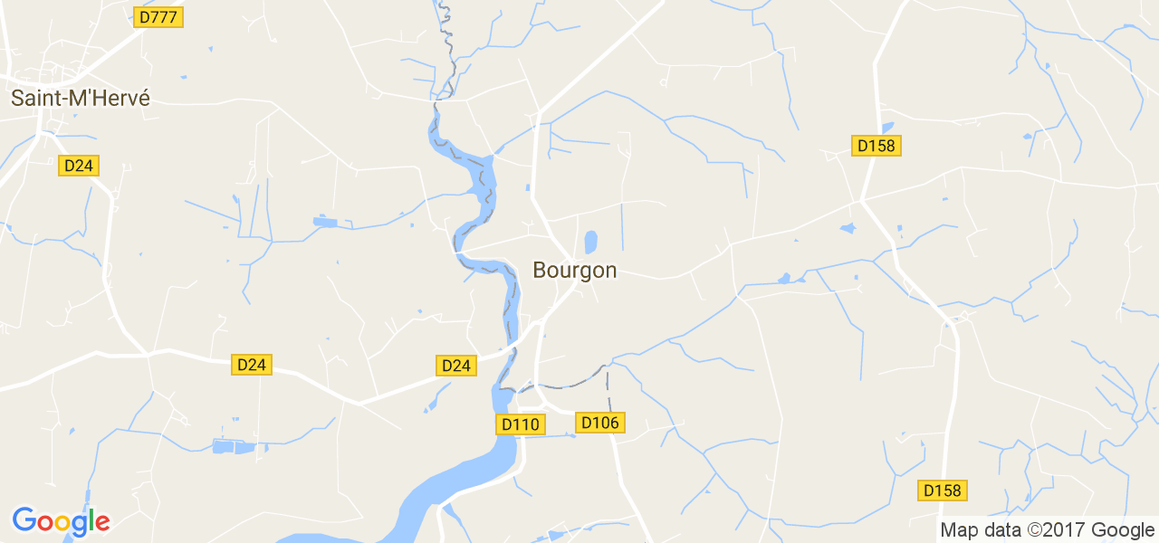 map de la ville de Bourgon