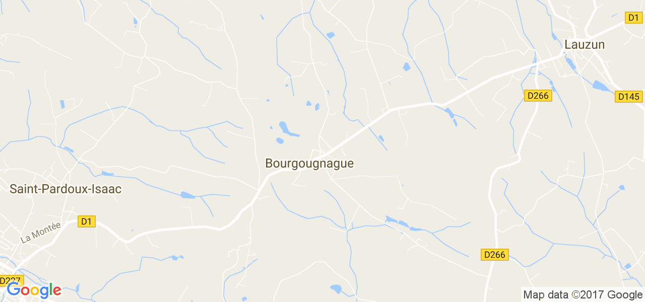 map de la ville de Bourgougnague