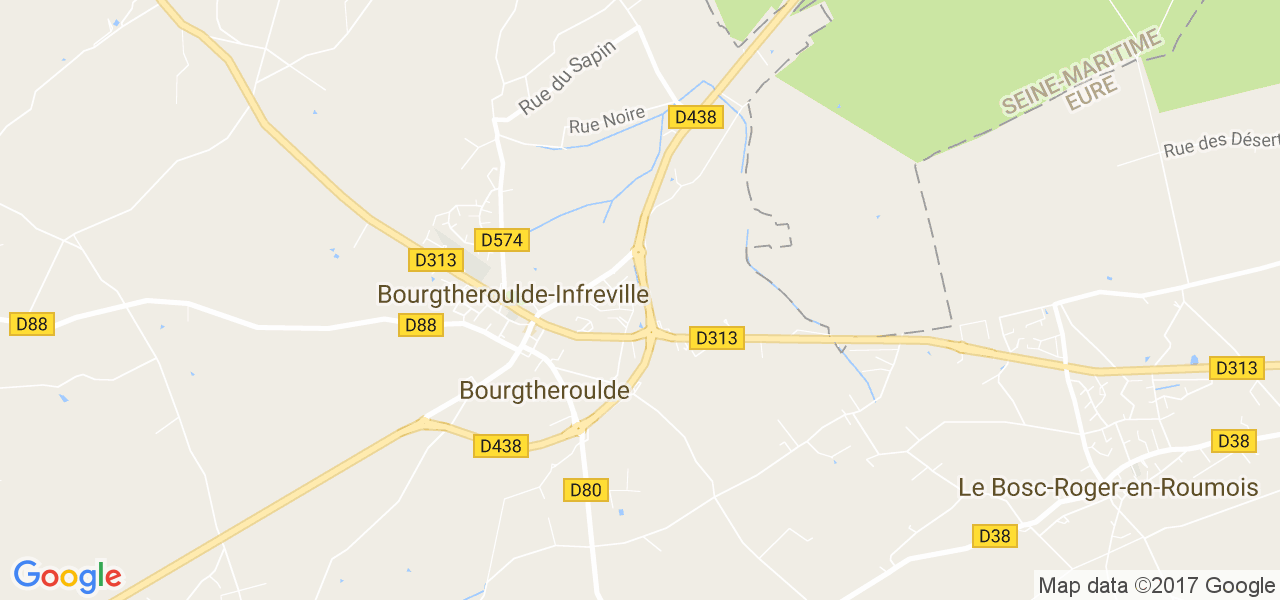 map de la ville de Bourgtheroulde-Infreville