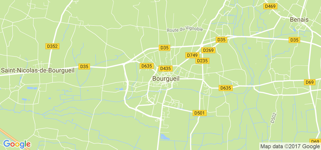 map de la ville de Bourgueil