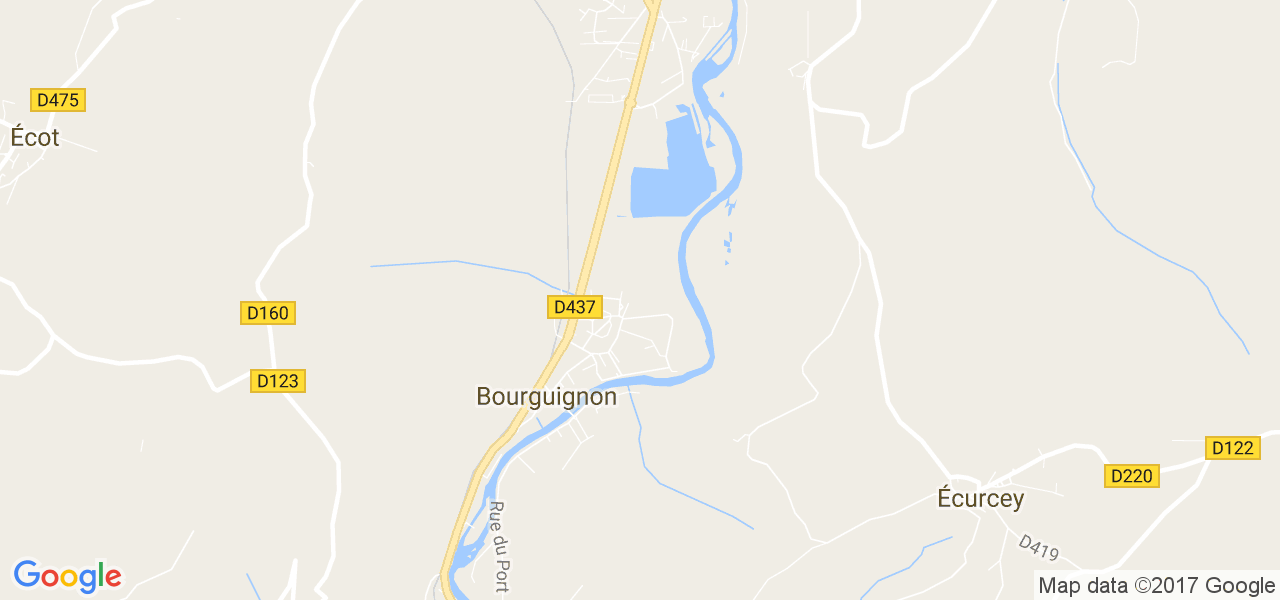 map de la ville de Bourguignon