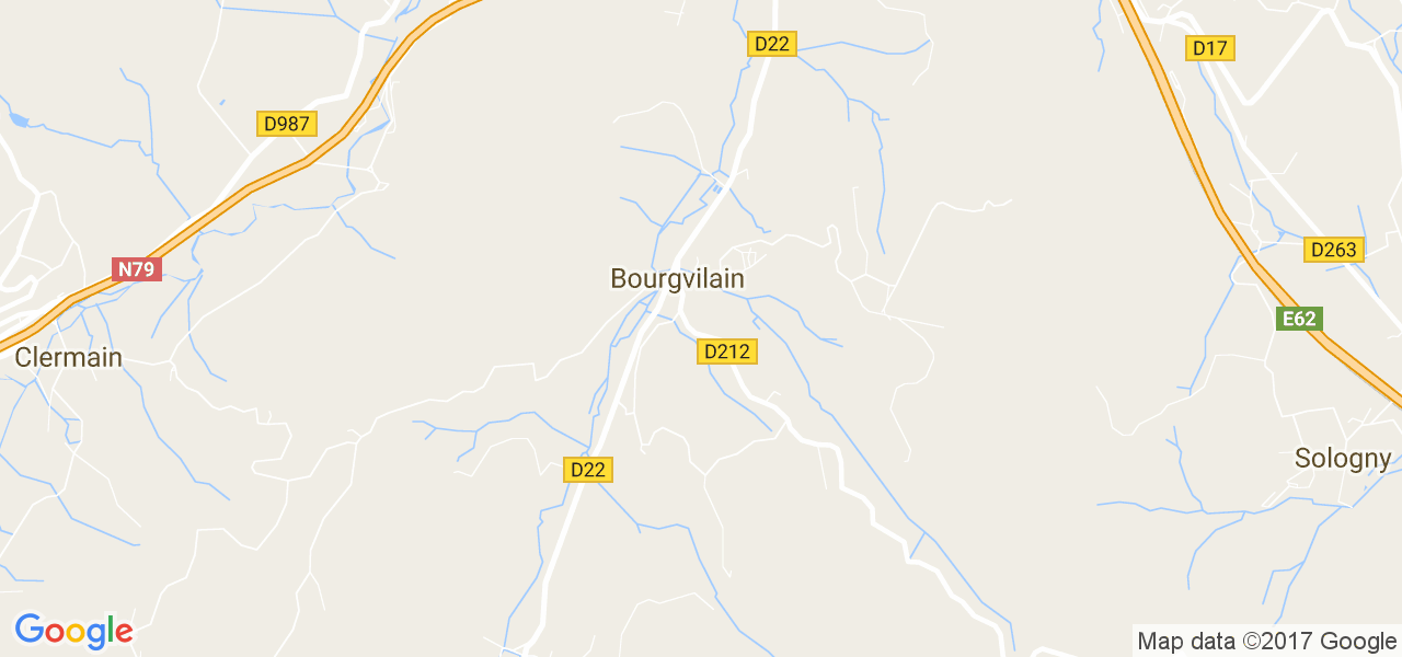 map de la ville de Bourgvilain