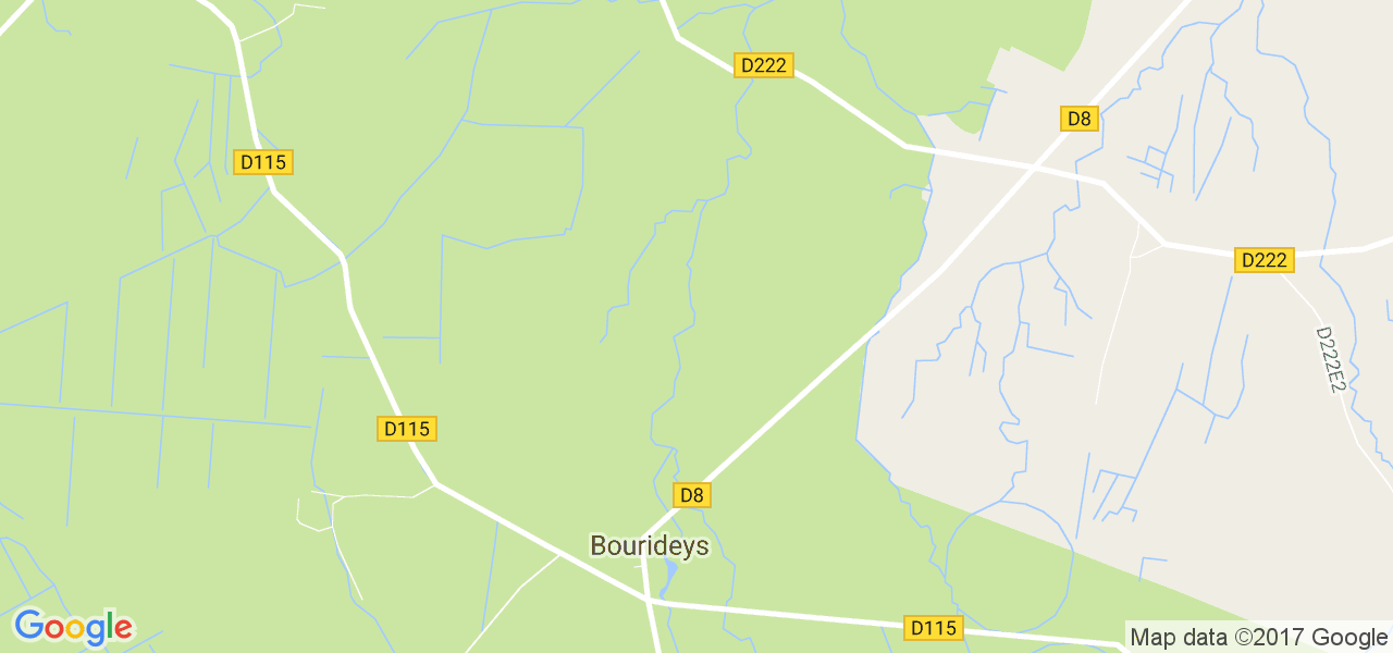 map de la ville de Bourideys