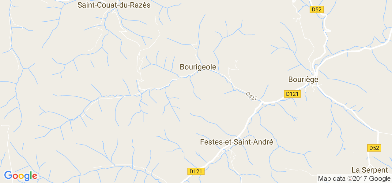 map de la ville de Bourigeole