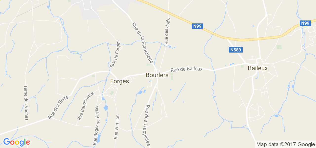 map de la ville de Bourlers