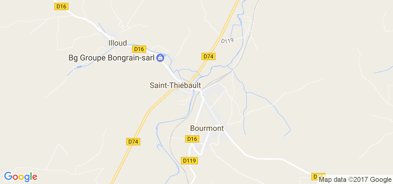 map de la ville de Bourmont