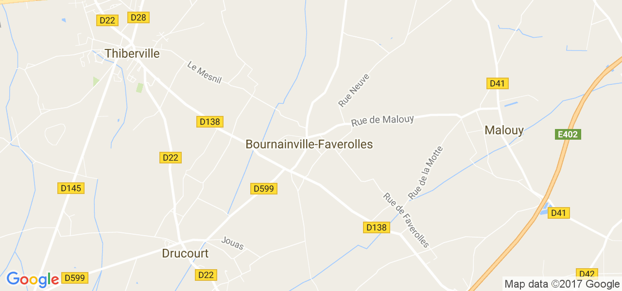 map de la ville de Bournainville-Faverolles