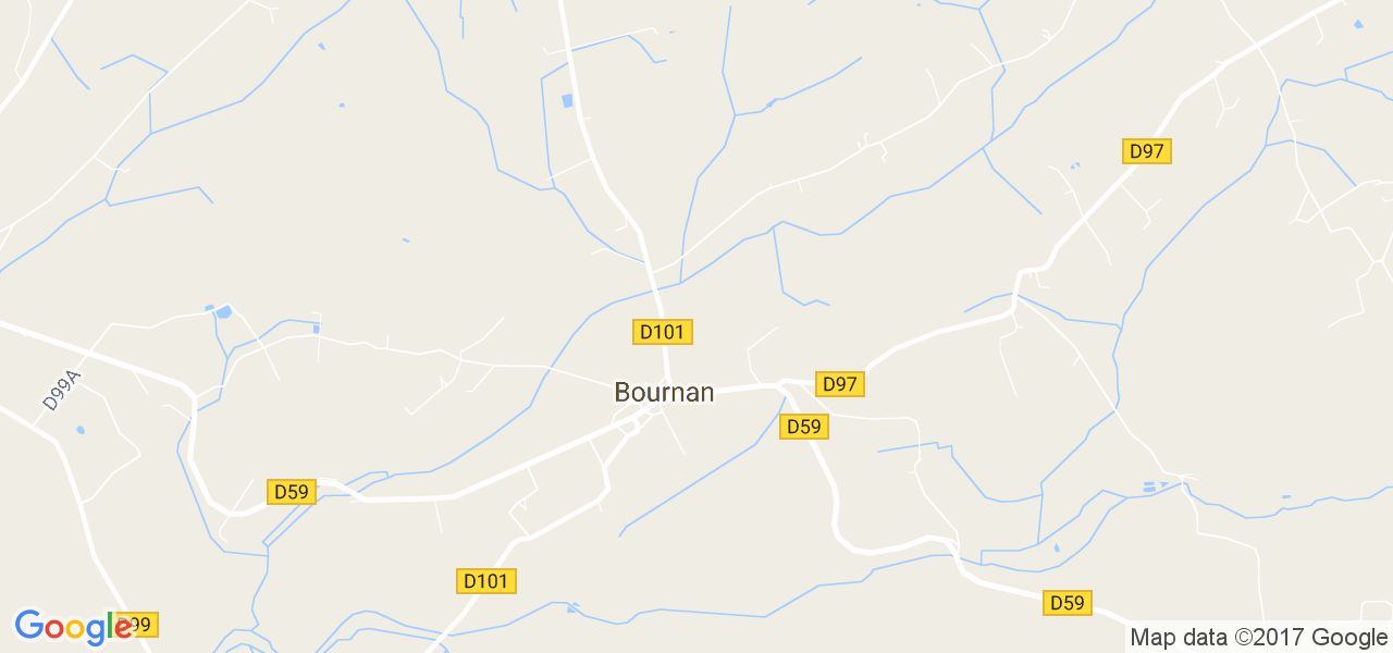 map de la ville de Bournan