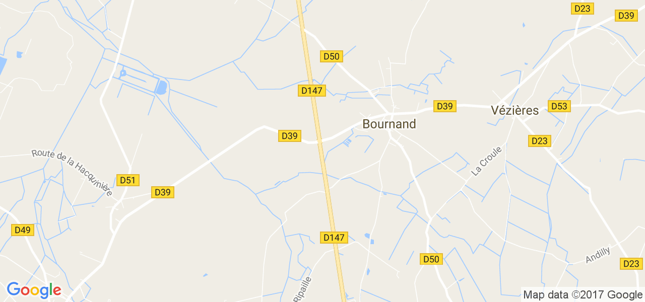 map de la ville de Bournand