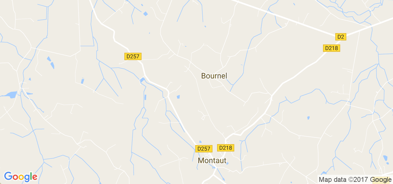 map de la ville de Bournel