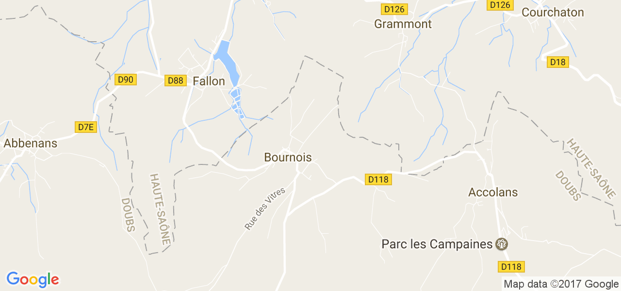 map de la ville de Bournois