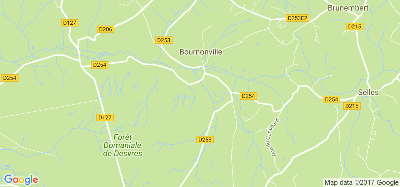 map de la ville de Bournonville