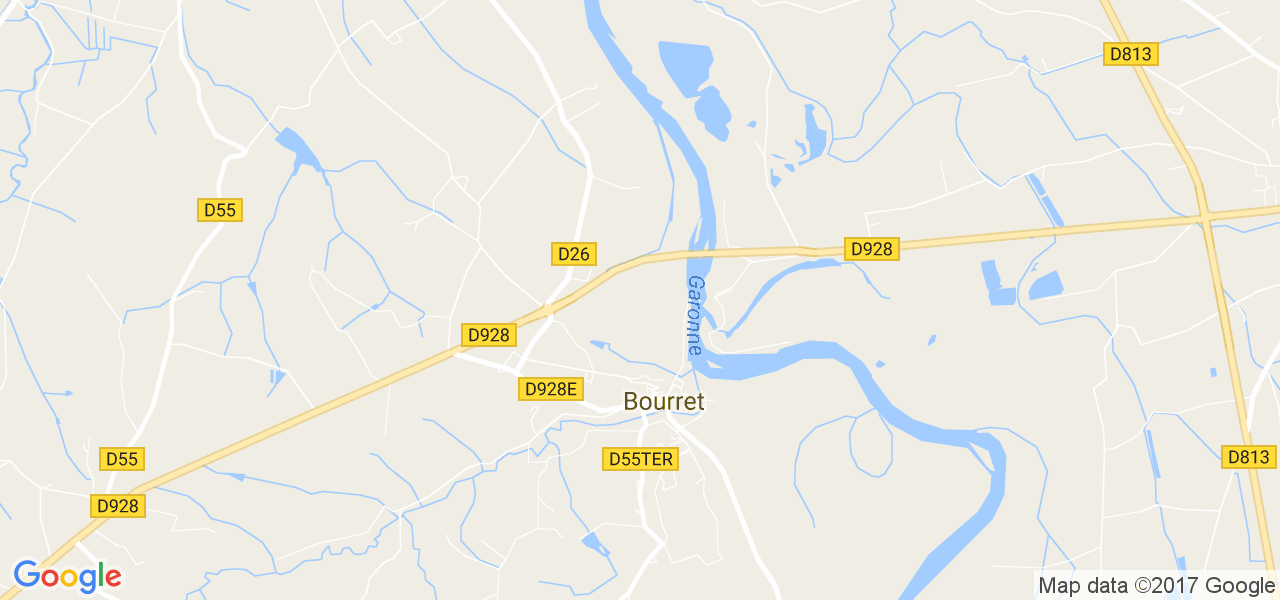 map de la ville de Bourret