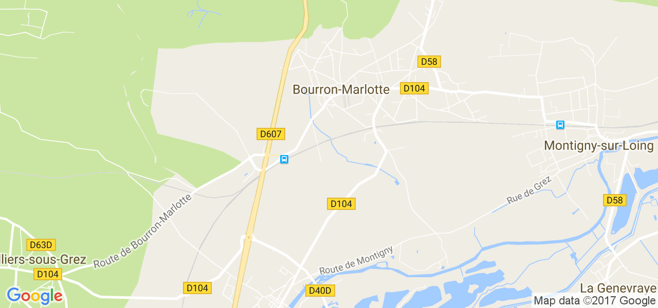 map de la ville de Bourron-Marlotte