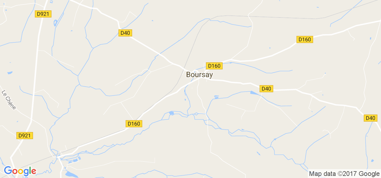 map de la ville de Boursay