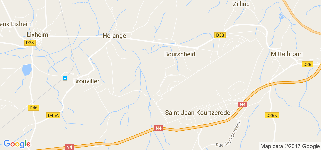 map de la ville de Bourscheid