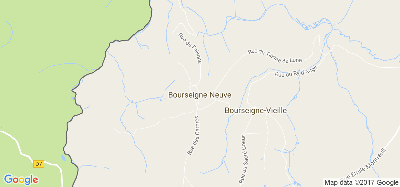 map de la ville de Bourseigne-Neuve