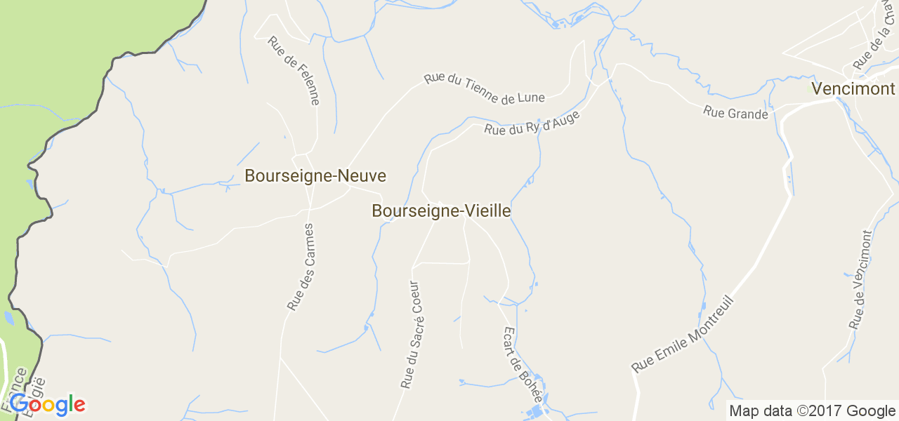 map de la ville de Bourseigne-Vieille