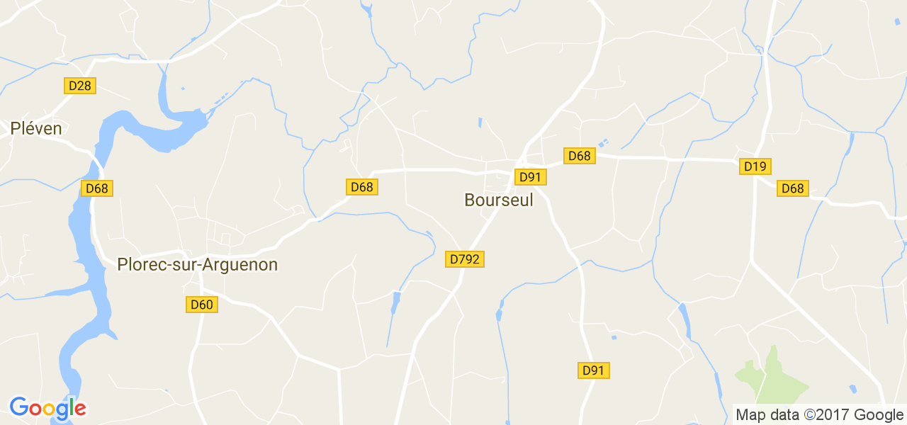 map de la ville de Bourseul