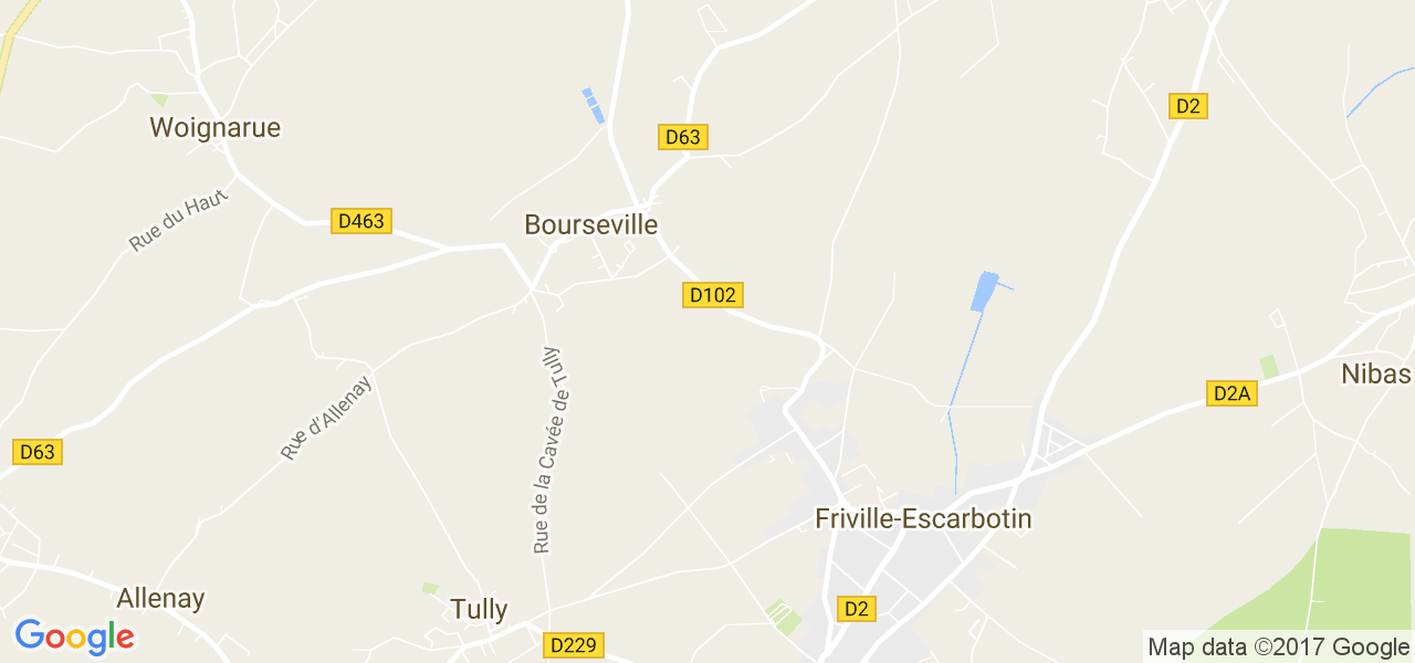 map de la ville de Bourseville