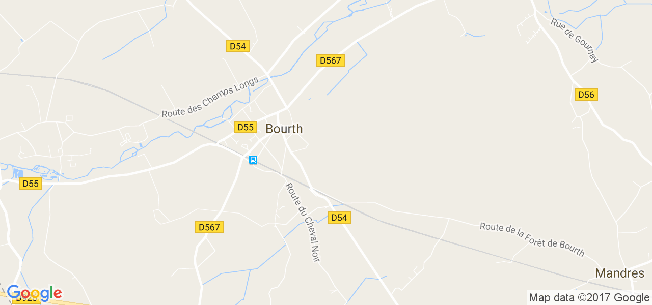 map de la ville de Bourth