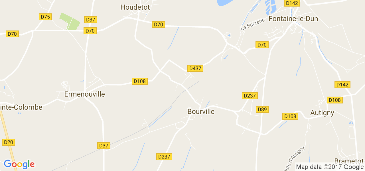 map de la ville de Bourville