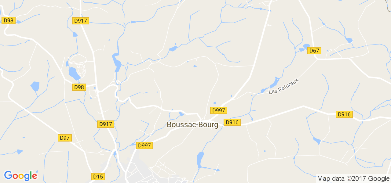 map de la ville de Boussac-Bourg