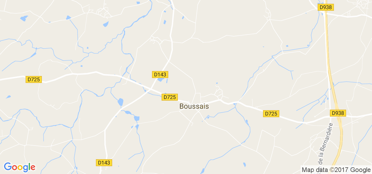 map de la ville de Boussais