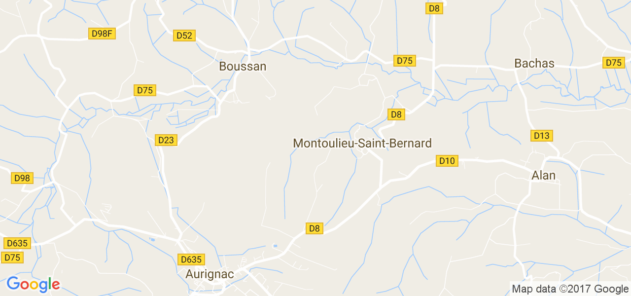 map de la ville de Boussan