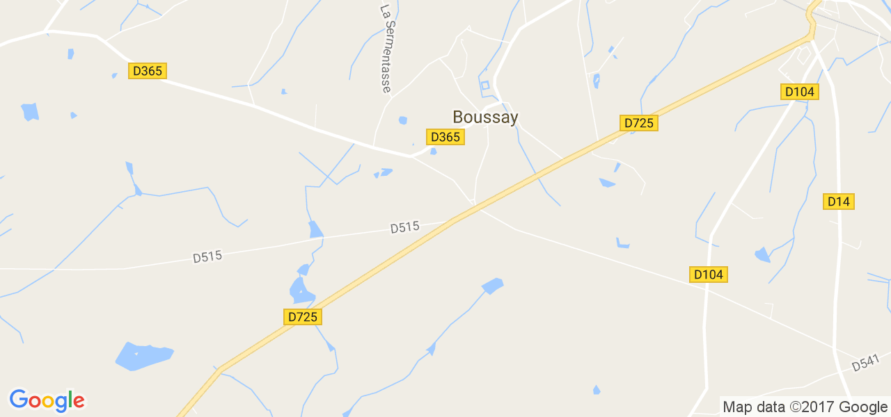 map de la ville de Boussay