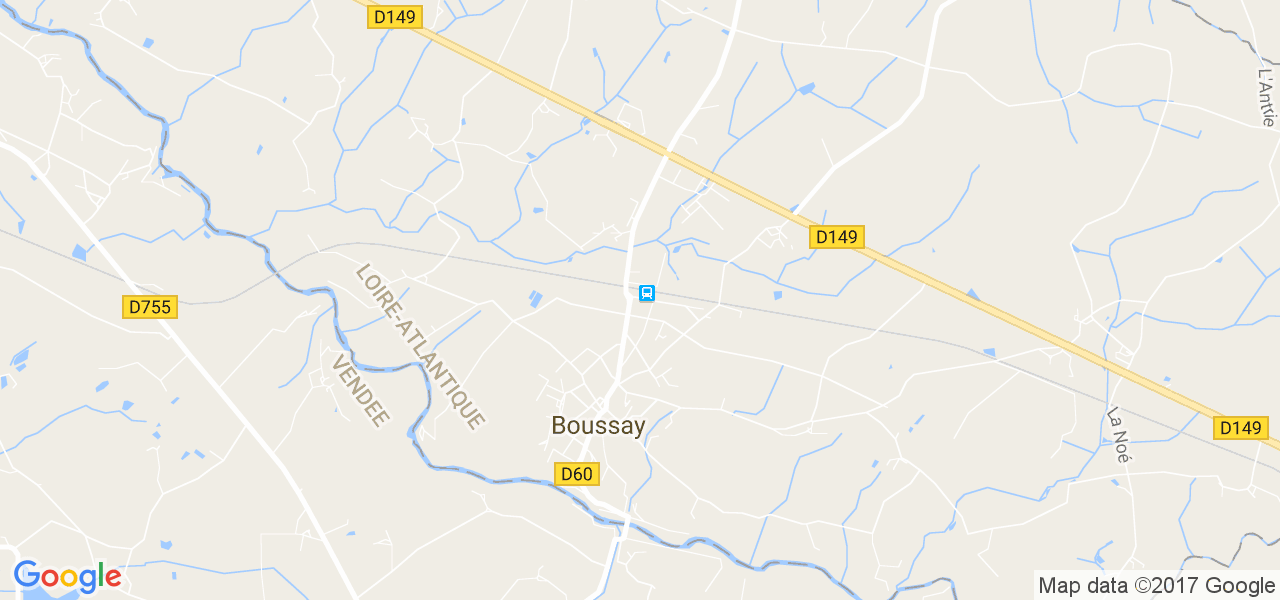 map de la ville de Boussay