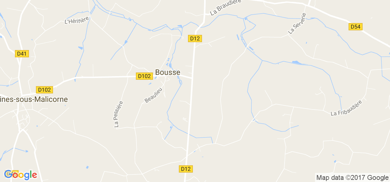 map de la ville de Bousse