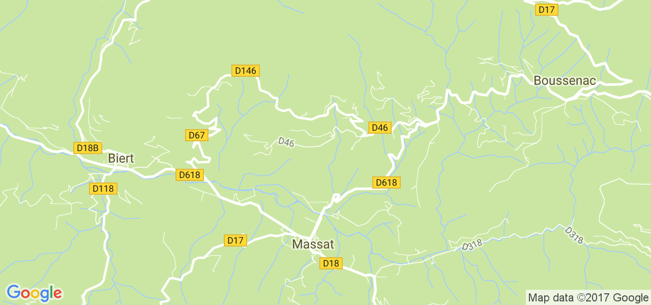 map de la ville de Boussenac