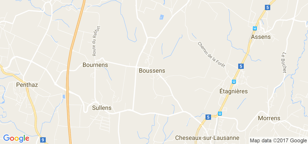 map de la ville de Boussens