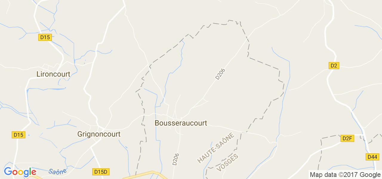 map de la ville de Bousseraucourt