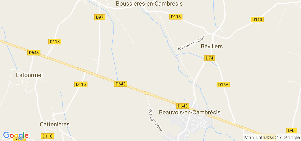 map de la ville de Boussières-en-Cambrésis